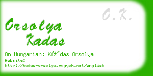 orsolya kadas business card
